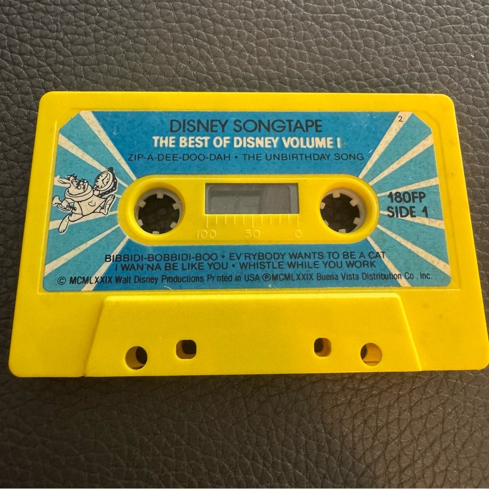 Disney Songtape The Best of Disney Volume 1‎ Cassette Tape 180FP 1979 Vintage